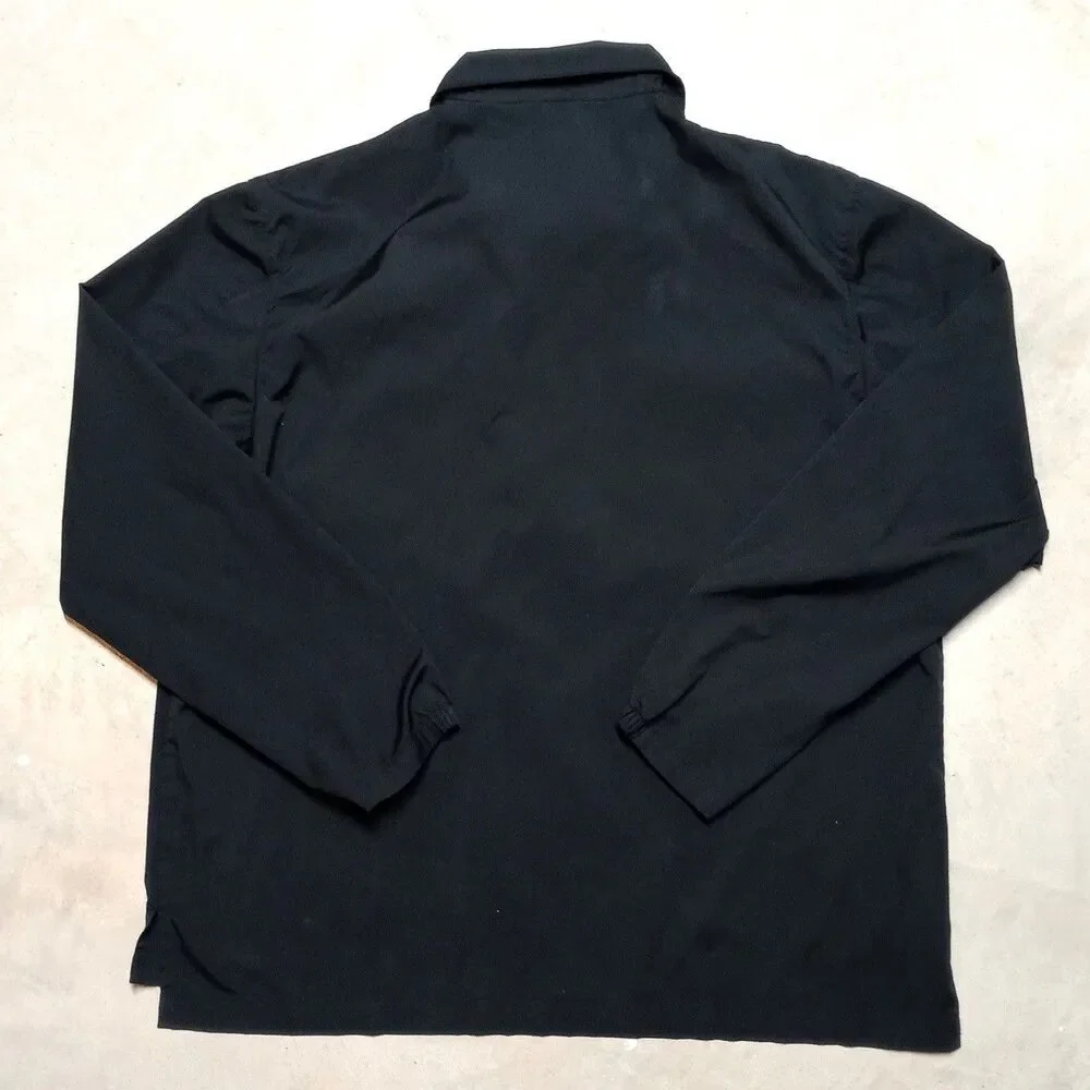 Vintage Polo Golf Ralph Lauren 1/4 Zip Windbreaker Jacket Size XL Black Pullover